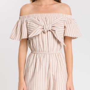 English Factory Dresses - English Factory Off The Shoulder Jumpsuit English Factory Dresses - English Factory Off The Shoulder Jumpsuit
